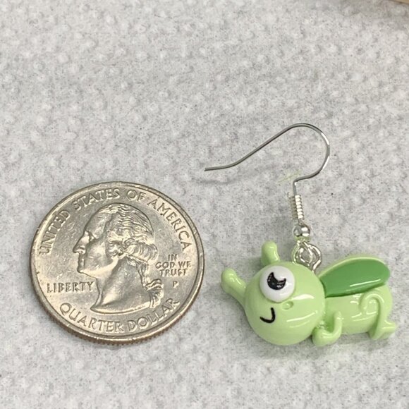 Grasshopper Earrings, Locust Earrings, Insect Earrings, Gift Idea, Silly Earring - Picture 3 of 7